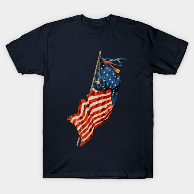 Vintage American Flag T-Shirt by MasterpieceCafe